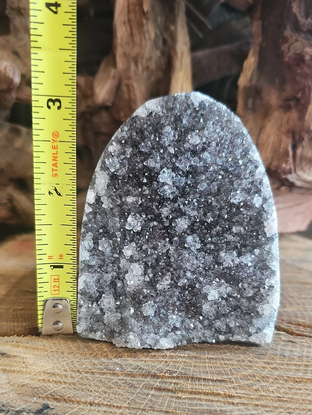Natural Gray Uraguayan Amethyst Cutbase- Home Accents